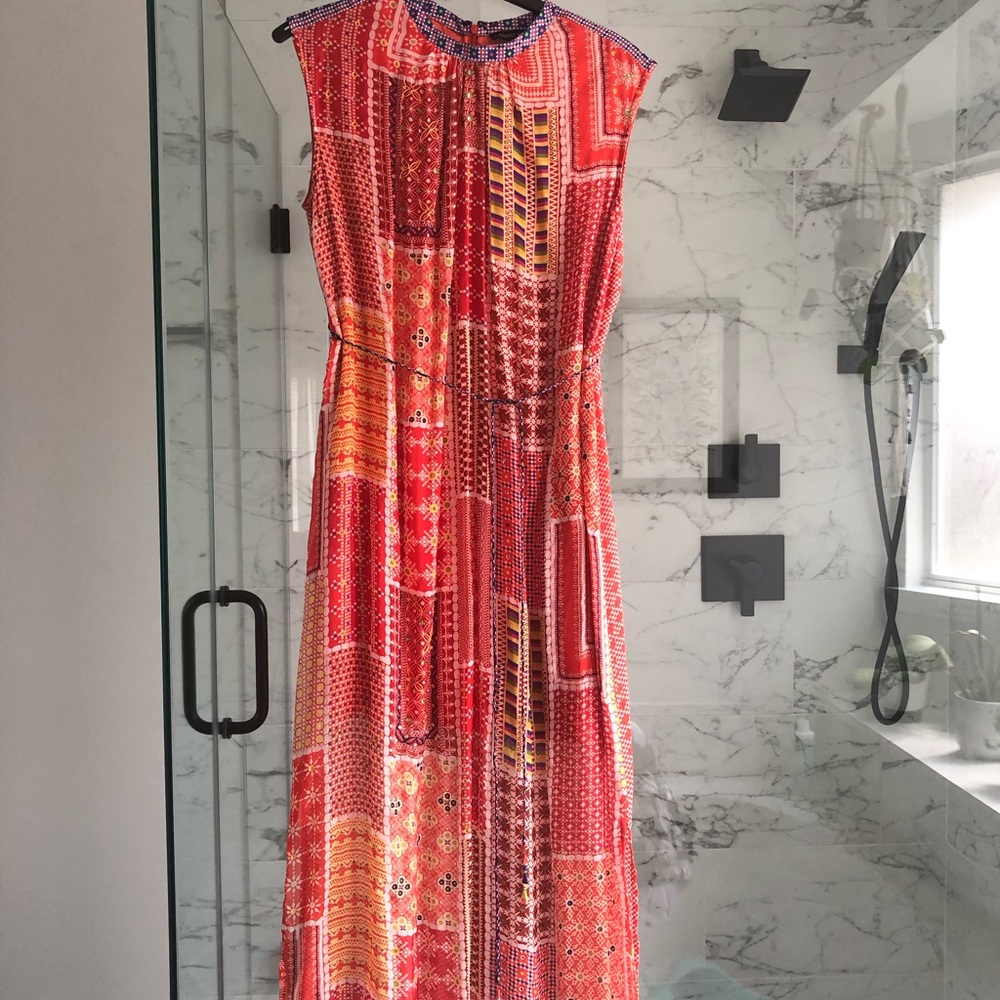 Anthropologie beaded maxi dress